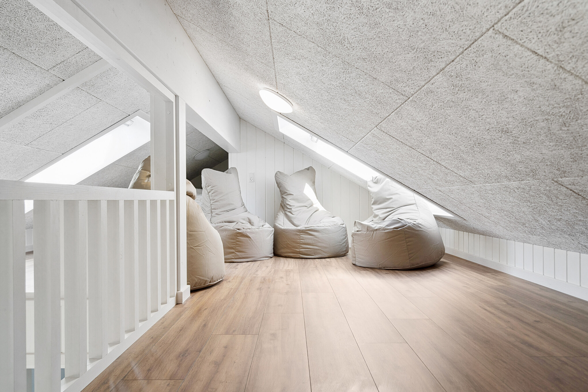Einige der 18 Schlafgelegenheiten befinden sich im Luxusferienhaus Nr. 696 auf dem ausgebauten Dachboden