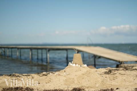 Der Strand in der Nähe von Luxusferienhaus Nr. 696.