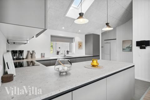 Die Küche im Luxusferienhaus Nr. 906 ist gut eingerichtet.