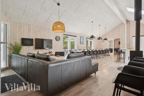 In der Sofalandschaft des Ferienhauses Nr. 387 kann man es richtig gemütlich machen.