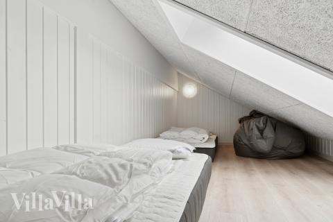 Einige der 20 Schlafgelegenheiten befinden sich im Luxusferienhaus Nr. 697 auf dem ausgebauten Dachboden