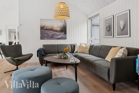 Die Couchecke im Luxusferienhaus Nr. 697 in Lolland/Falster/Mön.