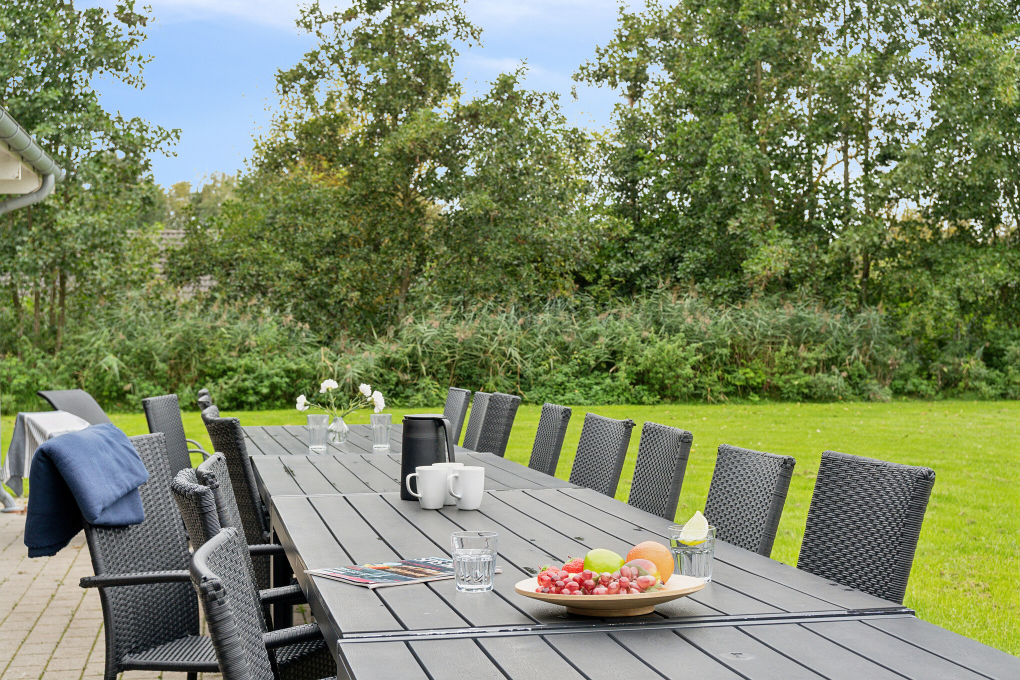 Das Luxusferienhaus Nr. 222 hat eine tolle Terrasse, die mit hochwertigen Gartenmöbeln für 18 Personen ausgestattet ist.