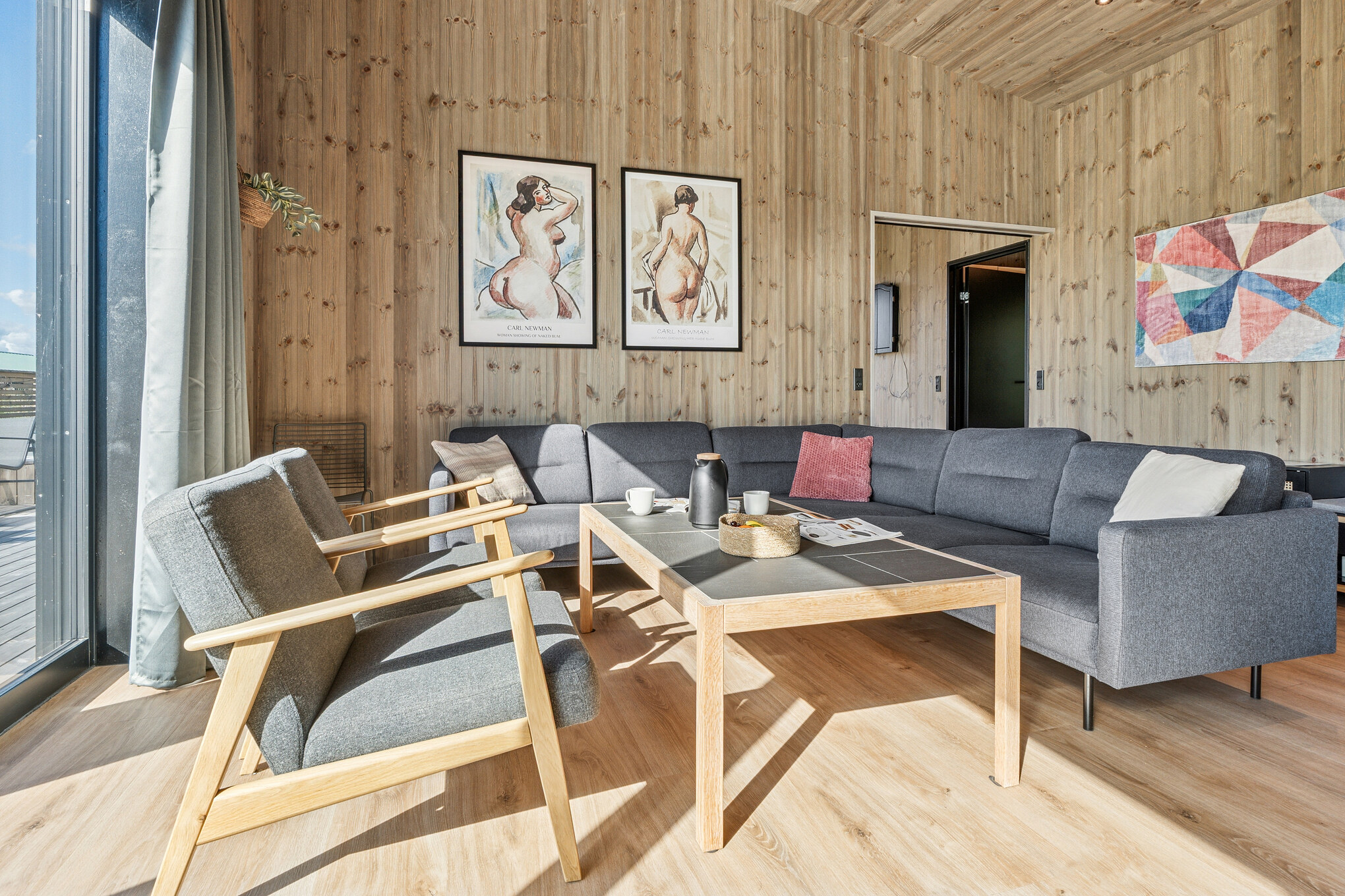 Die Couchecke im Luxusferienhaus Nr. 925 in Limfjord.