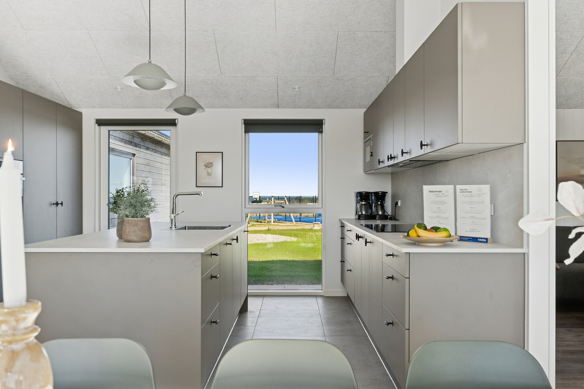 Die Küche im Luxusferienhaus Nr. 673 ist gut eingerichtet.