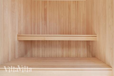 Genießen Sie die heiße Sauna im Luxusferienhaus Nr. 673 für 20 Personen