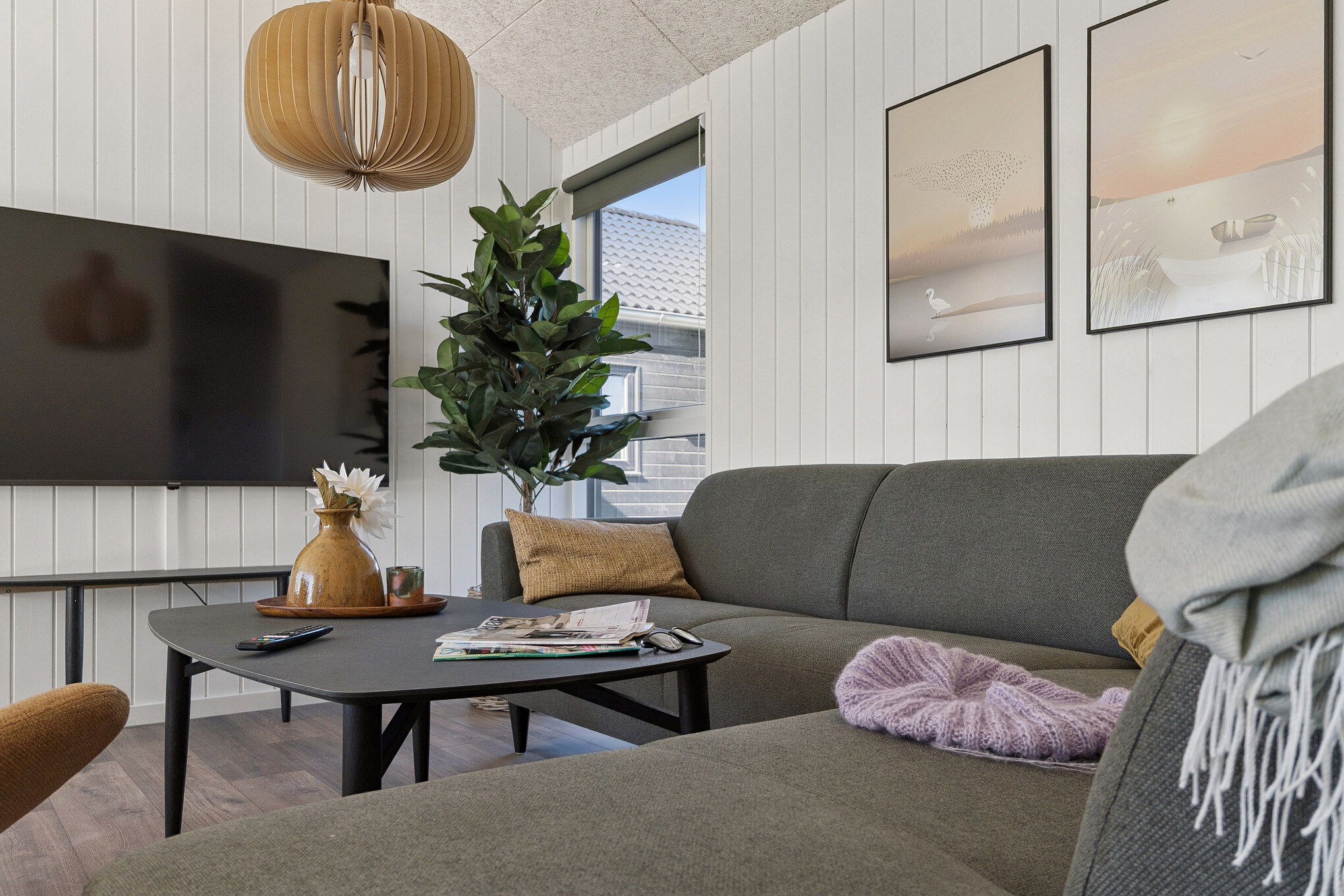 Die Couchecke im Luxusferienhaus Nr. 673 in Fünen und seine Inseln.