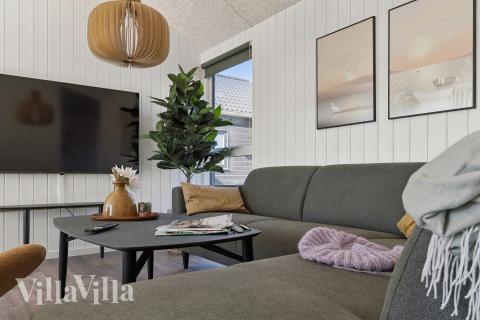 Die Couchecke im Luxusferienhaus Nr. 673 in Fünen und seine Inseln.