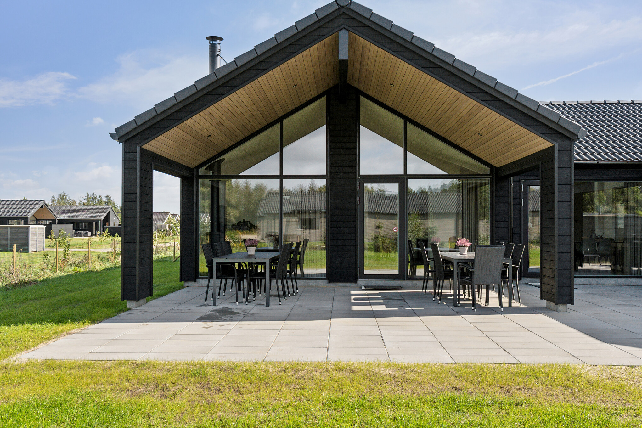 Große Terrasse am Luxusferienhaus Nr. 698 in Westjütland.
