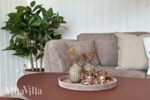 In der Sofalandschaft des Ferienhauses Nr. 698 kann man es richtig gemütlich machen.