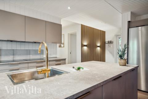 Die Küche im Luxusferienhaus Nr. 926 ist gut eingerichtet.