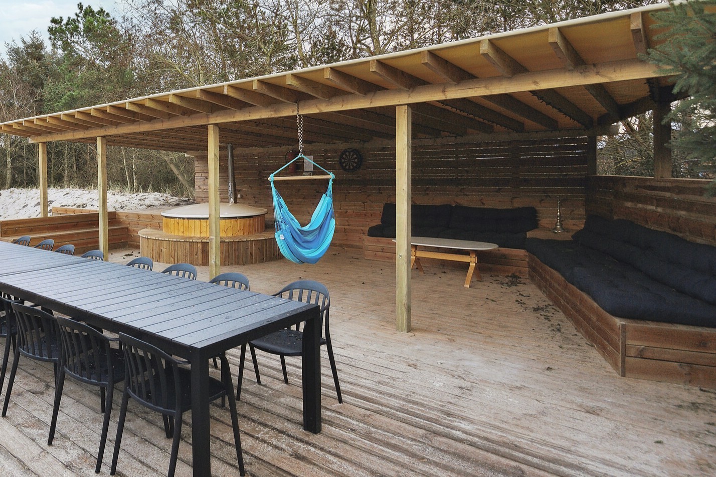 Das Luxusferienhaus Nr. 926 hat eine tolle Terrasse, die mit hochwertigen Gartenmöbeln für 14 Personen ausgestattet ist.