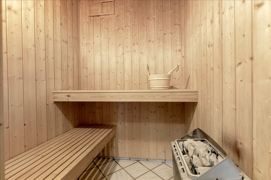 Genießen Sie die heiße Sauna im Luxusferienhaus Nr. 926 für 14 Personen