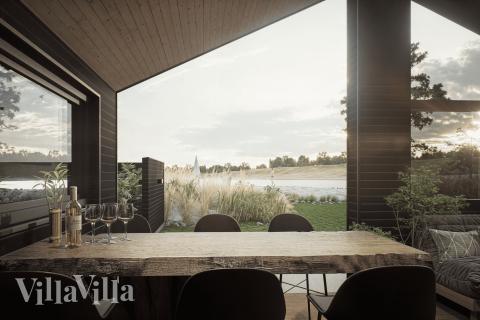 Genießen Sie einen Grillabend auf der Terrasse des Luxusferienhauses Nr. 931 in Ostjütland