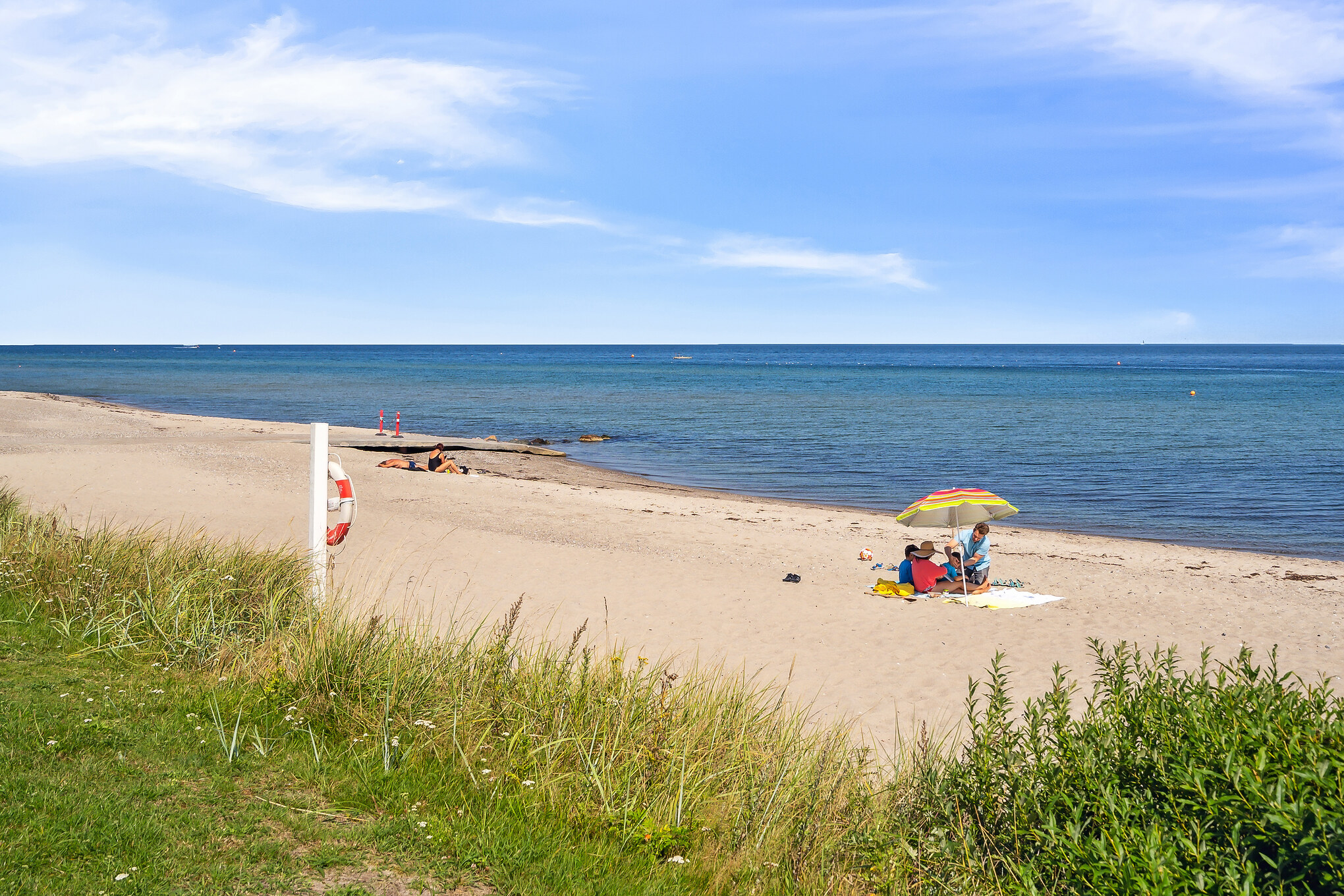 Der Strand in der Nähe von Luxusferienhaus Nr. 919.
