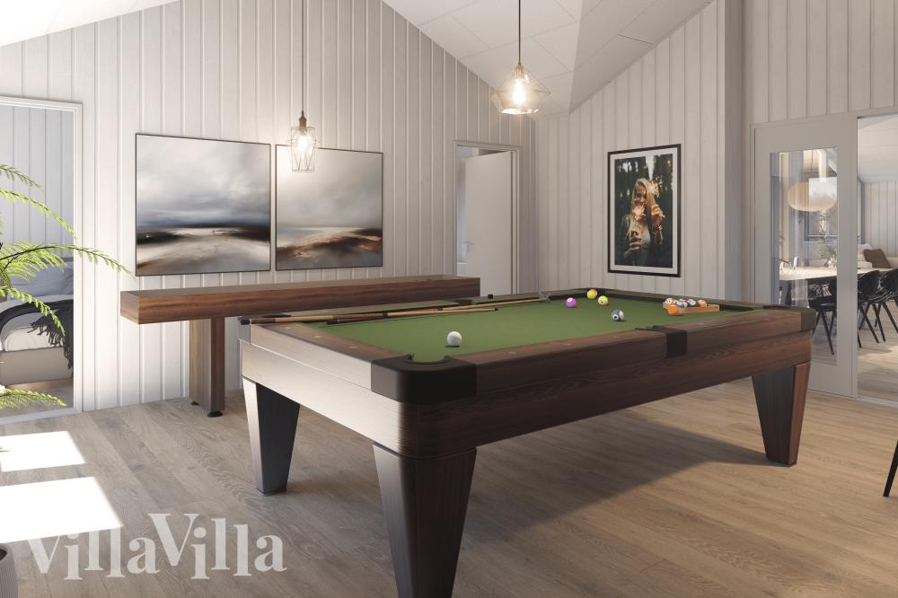 Neben den vielen schönen Stunden, die man im Poolbereich des Hauses verbringen kann, bietet das Luxusferienhaus 919 auch Spielevergnügen bei Billard/Tischtennis und Darts