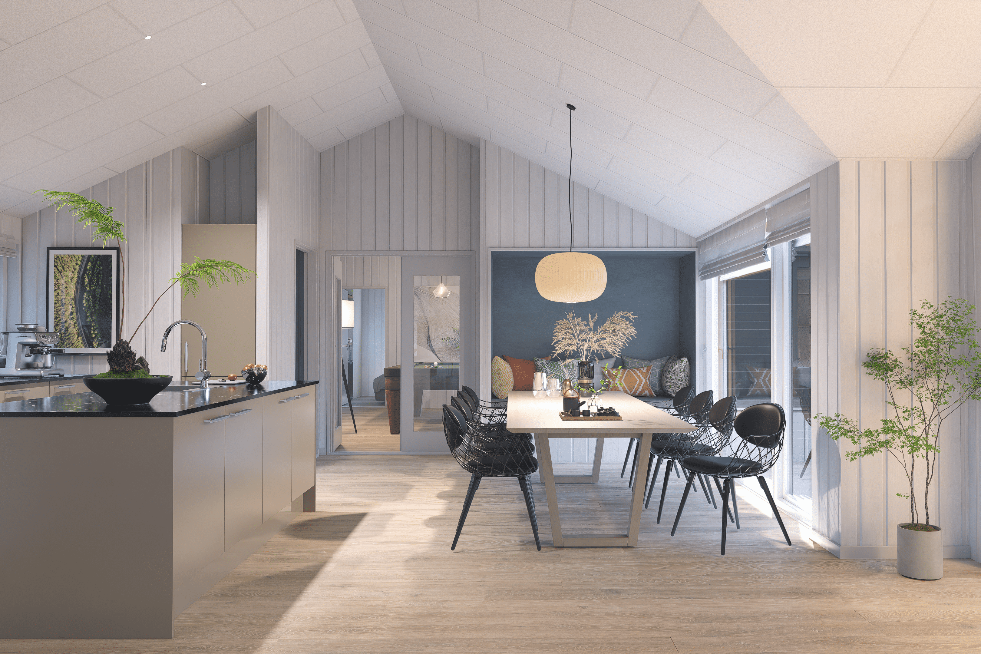 Das Luxusferienhaus Nr. 919 hat einen wunderschönen Aufenthaltsraum.