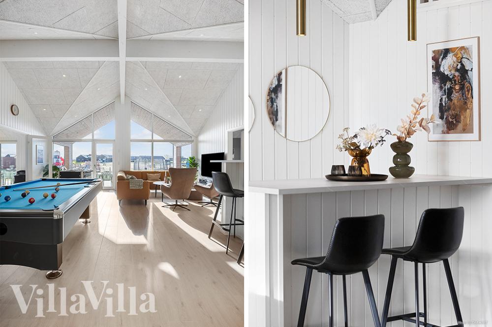 Neben den vielen schönen Stunden, die man im Poolbereich des Hauses verbringen kann, bietet das Luxusferienhaus 901 auch Spielevergnügen bei Billard/Tischtennis und Darts