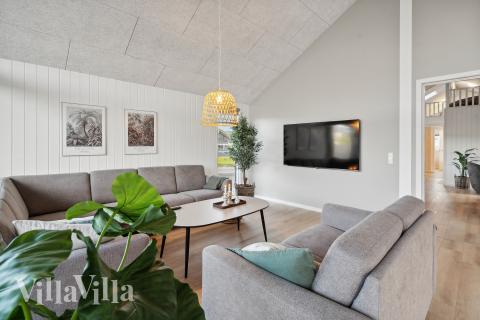 Die Couchecke im Luxusferienhaus Nr. 912 in Lolland/Falster/Mön.