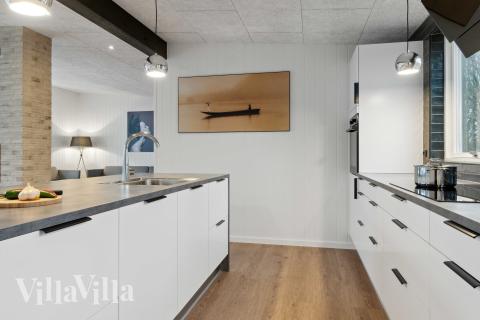 Die Küche im Luxusferienhaus Nr. 936 ist gut eingerichtet.