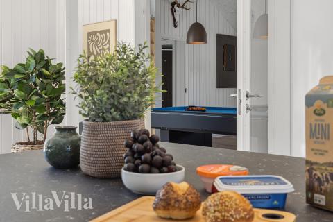 Die Küche im Luxusferienhaus Nr. 913 ist gut eingerichtet.