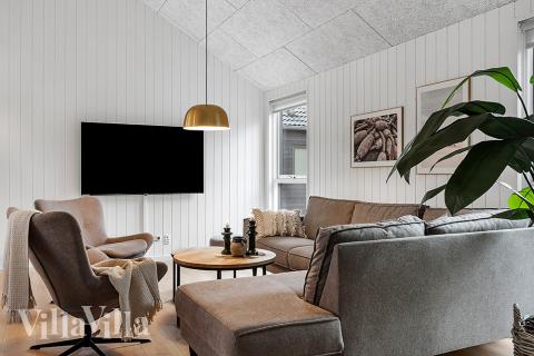 Die Couchecke im Luxusferienhaus Nr. 905 in Lolland/Falster/Mön.