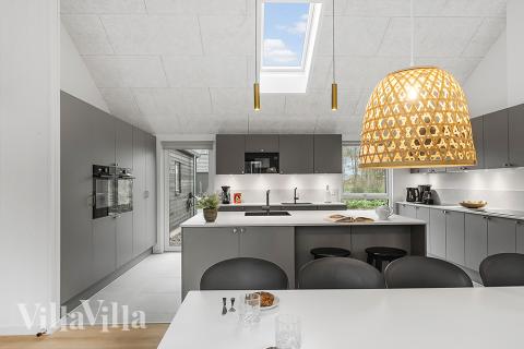 Die Küche im Luxusferienhaus Nr. 905 ist gut eingerichtet.