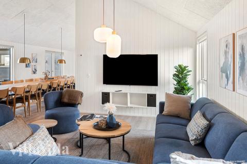 Die Couchecke im Luxusferienhaus Nr. 910 in Lolland/Falster/Mön.