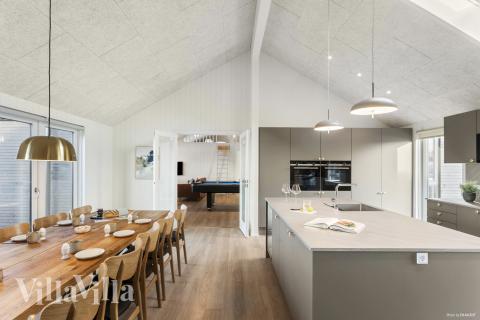 Die Küche im Luxusferienhaus Nr. 910 ist gut eingerichtet.