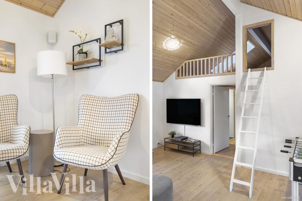 Aktivitätsraum im Luxusferienhaus Nr. 196 mit 9 Schlafzimmern und Platz für 22 Gäste.