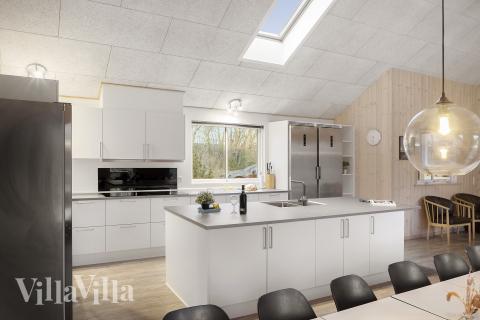 Die Küche in dem Luxusferienhaus Nr. 314 ist so gut ausgestattet, dass man problemlos Mahlzeiten für 20 Personen zubereiten kann.