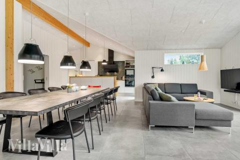 Die Couchecke im Luxusferienhaus Nr. 944 in Nordjütland.