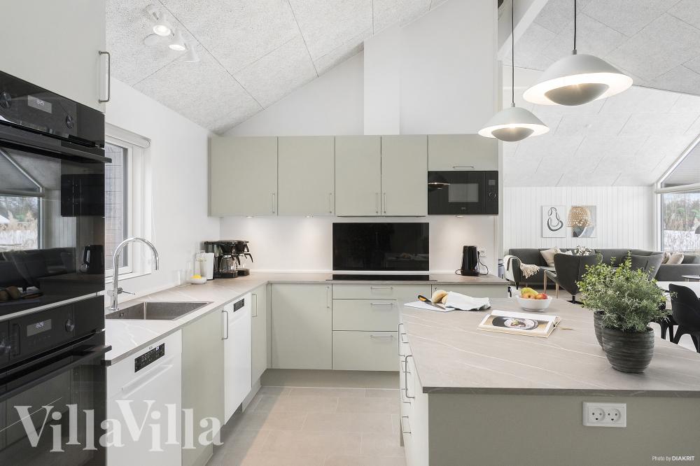 Die Küche im Luxusferienhaus Nr. 912 ist gut eingerichtet.