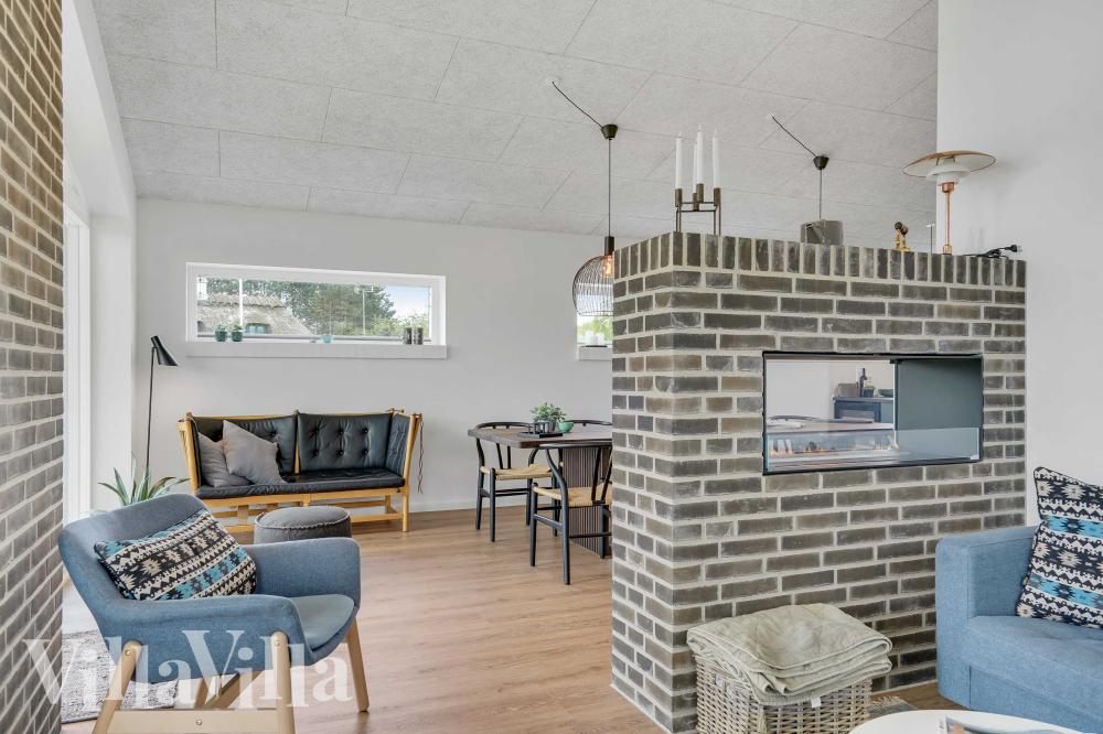Die Couchecke im Luxusferienhaus Nr. 950 in Fünen und seine Inseln.