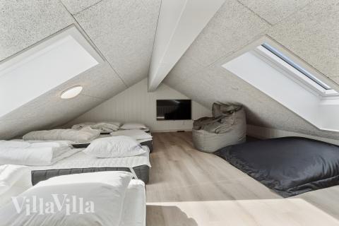 Einige der 26 Schlafgelegenheiten befinden sich im Luxusferienhaus Nr. 783 auf dem ausgebauten Dachboden