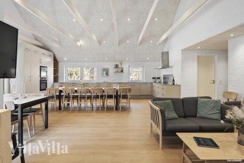 Aufenthaltsraum mit Platz für 22 im Luxusferienhaus Nr. 145.