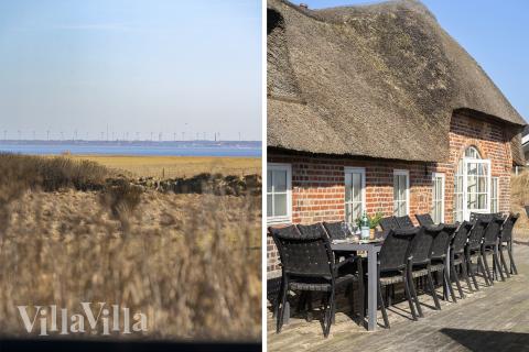 Große Terrasse am Luxusferienhaus Nr. 528 in Westjütland.