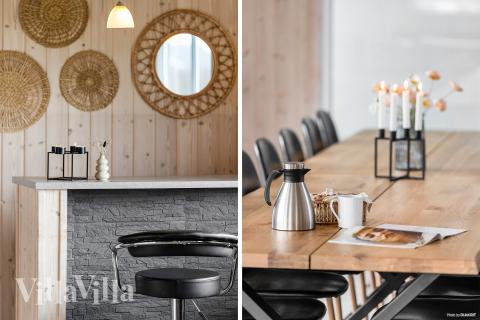 Der Aufenthaltsraum bietet Platz für 18 Personen, wenn ihr das Ferienhaus 322 in Fünen und seine Inseln besucht.