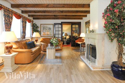 Die Couchecke im Luxusferienhaus Nr. 951 in Fünen und seine Inseln.