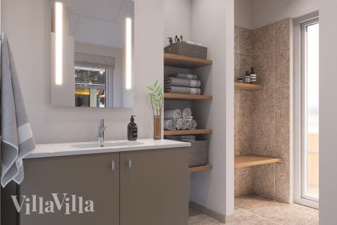 Eines der Badezimmer im Luxusferienhaus Nr. 947