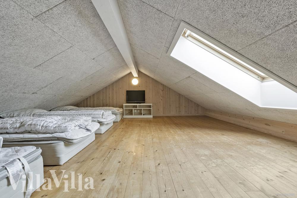 Einige der 16 Schlafgelegenheiten befinden sich im Luxusferienhaus Nr. 286 auf dem ausgebauten Dachboden