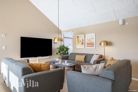 Die Couchecke im Luxusferienhaus Nr. 948 in Lolland/Falster/Mön.