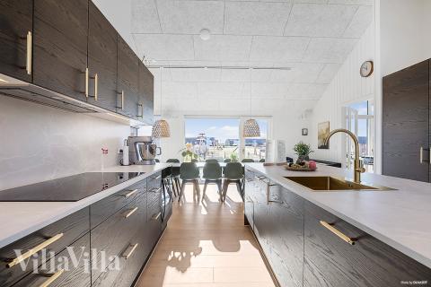 Die Küche im Luxusferienhaus Nr. 948 ist gut eingerichtet.