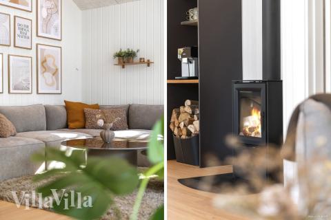 Die Couchecke im Luxusferienhaus Nr. 273 in Westjütland.