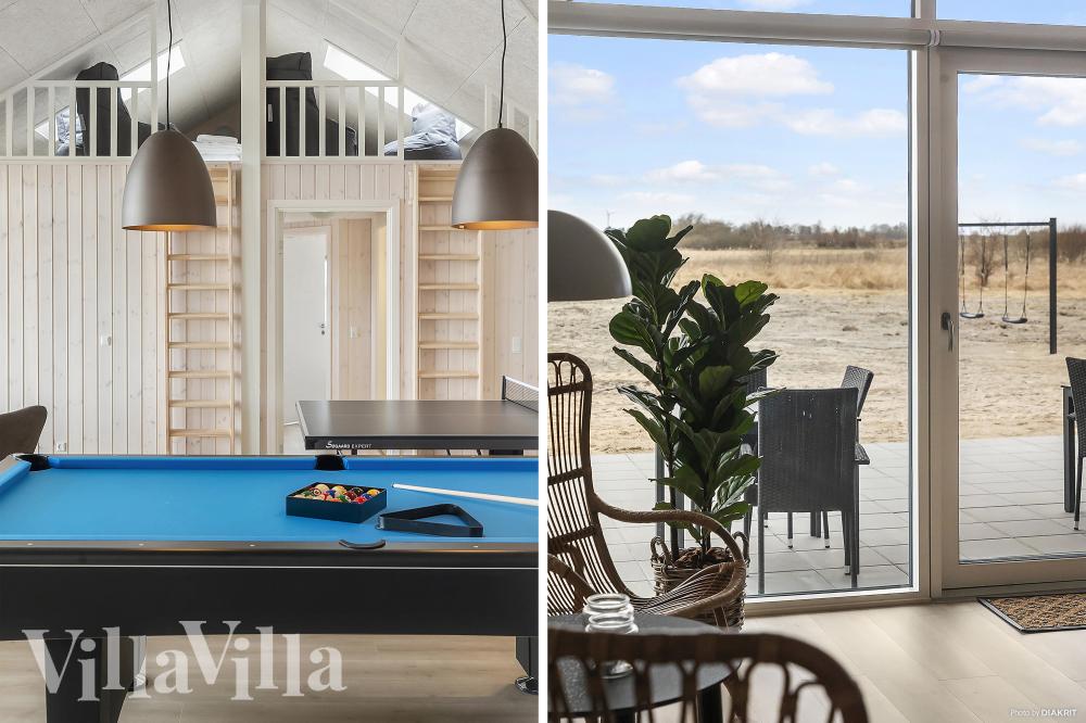 Das Luxusferienhaus 914 für 30 Personen hat einen großen Aktivitätsraum mit u. a. Billard und Darts