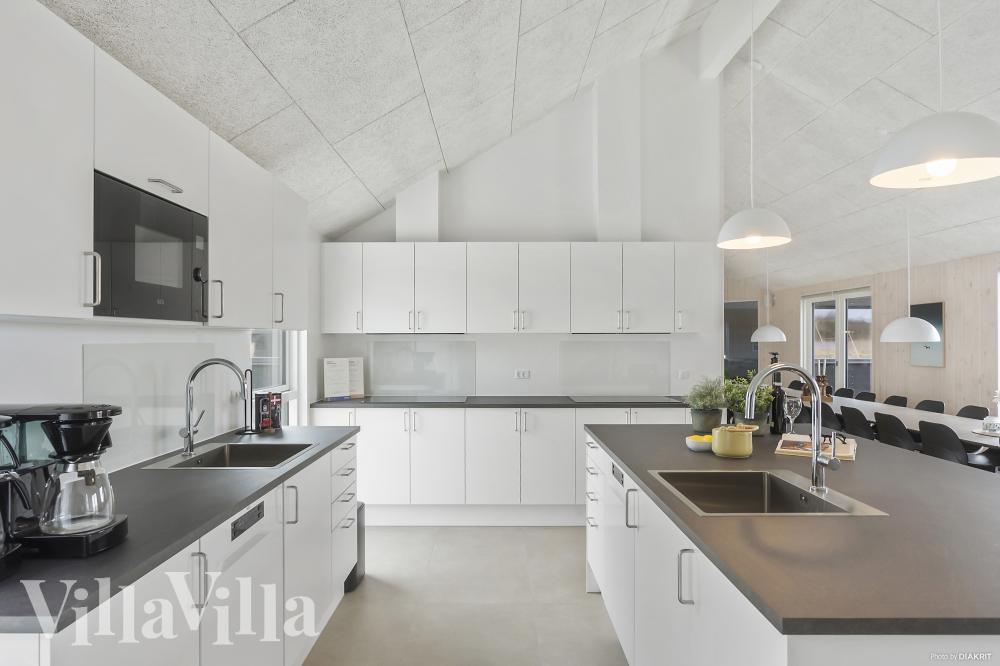 Die Küche im Luxusferienhaus Nr. 914 ist gut eingerichtet.