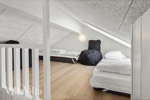 Einige der 30 Schlafgelegenheiten befinden sich im Luxusferienhaus Nr. 822 auf dem ausgebauten Dachboden