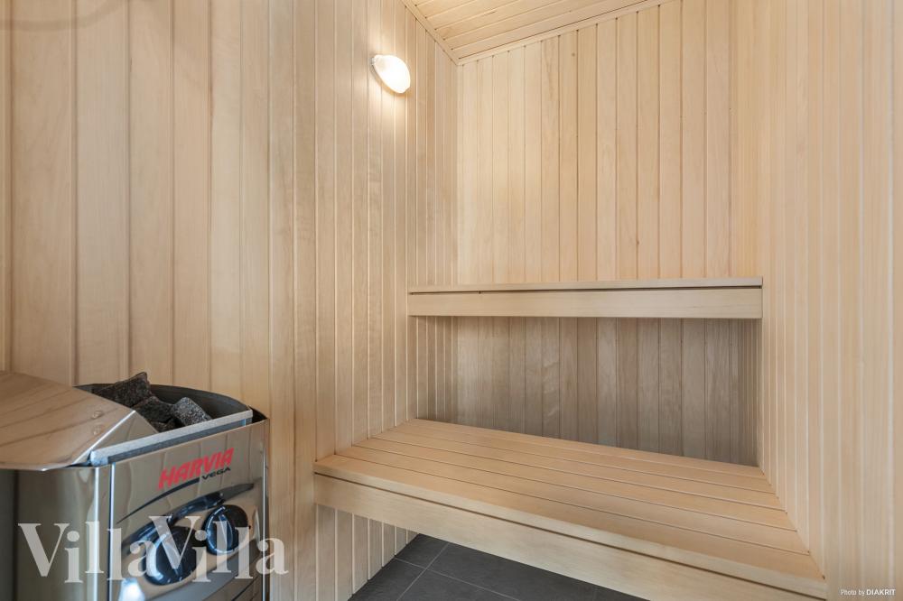 Genießen Sie die heiße Sauna im Luxusferienhaus Nr. 824 für 20 Personen