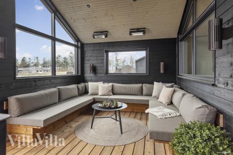 Das Luxusferienhaus Nr. 919 hat eine tolle Terrasse, die mit hochwertigen Gartenmöbeln für 12 Personen ausgestattet ist.