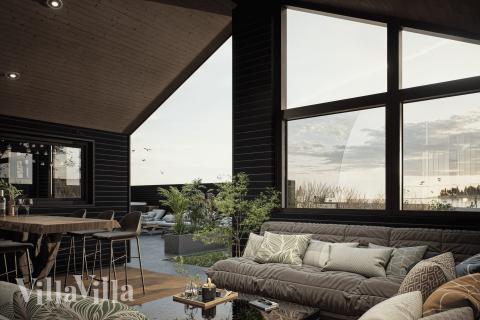Genießen Sie einen Grillabend auf der Terrasse des Luxusferienhauses Nr. 958 in Fünen und seine Inseln
